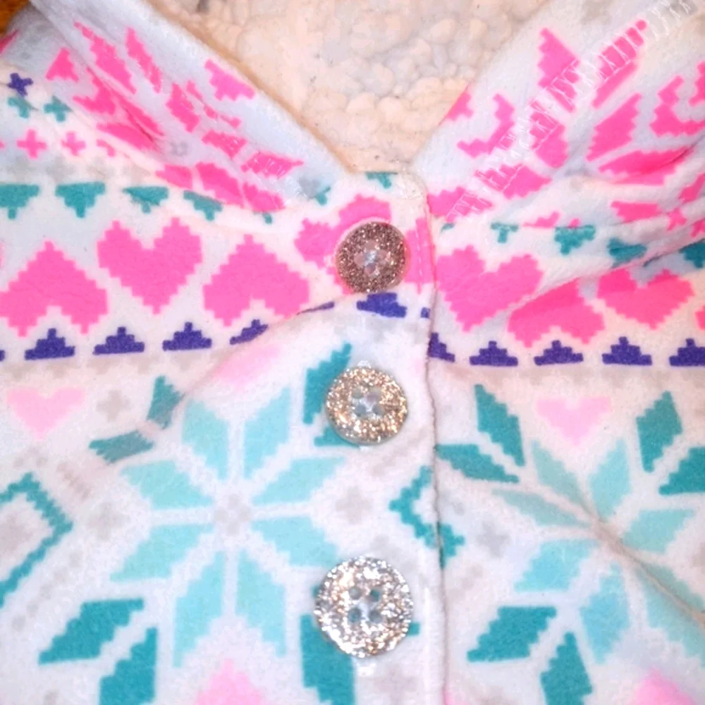 2 Piece Carter's Snowflake Hoodie Sweater Set with Pants Size 18 Months